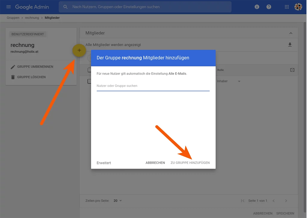 G Suite E Mail Gruppe erstellen holix.at